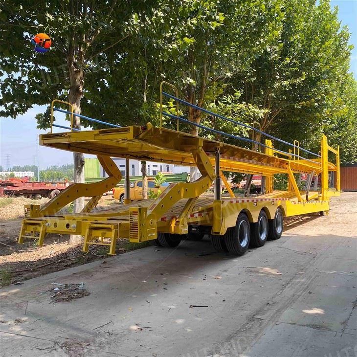 Leantóir Dúbailte Hiodrálacha-Deck Fehicle Transport Semi-Leantóir